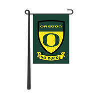Classic Oregon O logo, Oregon word-mark, Go Ducks, Sewing Concept, Nylon, 13"x18", Garden Flag